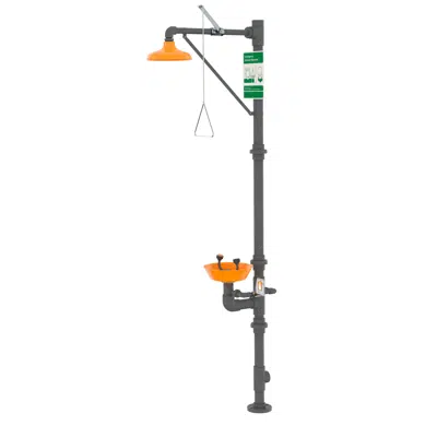 imagem para G1990, Safety Station with Eyewash, PVC Construction with Stainless Steel Valves