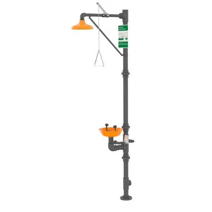 G1990, Safety Station with Eyewash, PVC Construction with Stainless Steel Valves