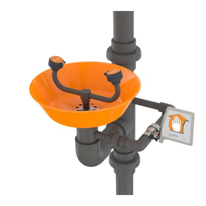 G1990, Safety Station with Eyewash, PVC Construction with Stainless Steel Valves