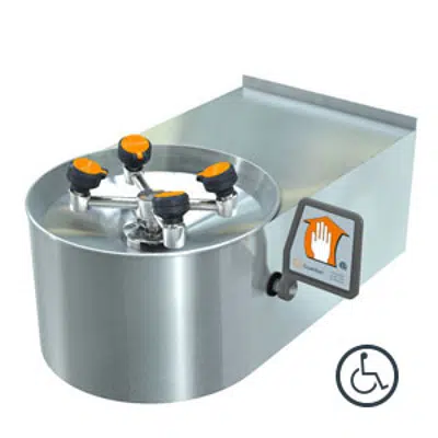 Immagine per GBF1721, Barrier-Free WideArea™ Eye/Face Wash, Wall Mounted, Stainless Steel Bowl and Skirt