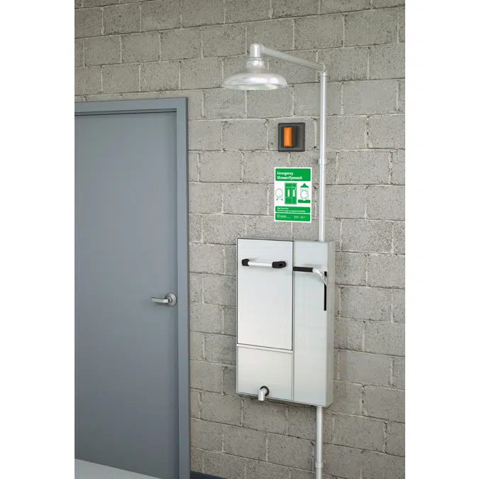 GBF2173, Recessed Safety Station with Drain Pan, Surface Mounted