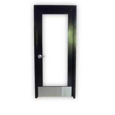 画像 Bullet Resistant Full-Lite Aluminum Stile & Rail Door