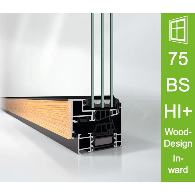 Window AWS 75 BS.HI+WoodDesign, Inward opening