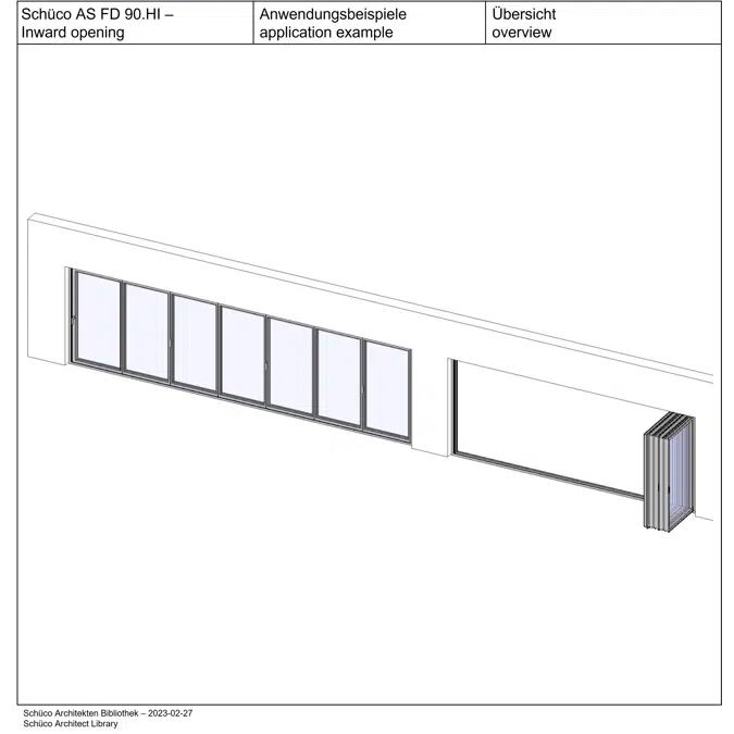 BIM objects - Free download! Folding Sliding System AS FD 90.HI, Inward ...