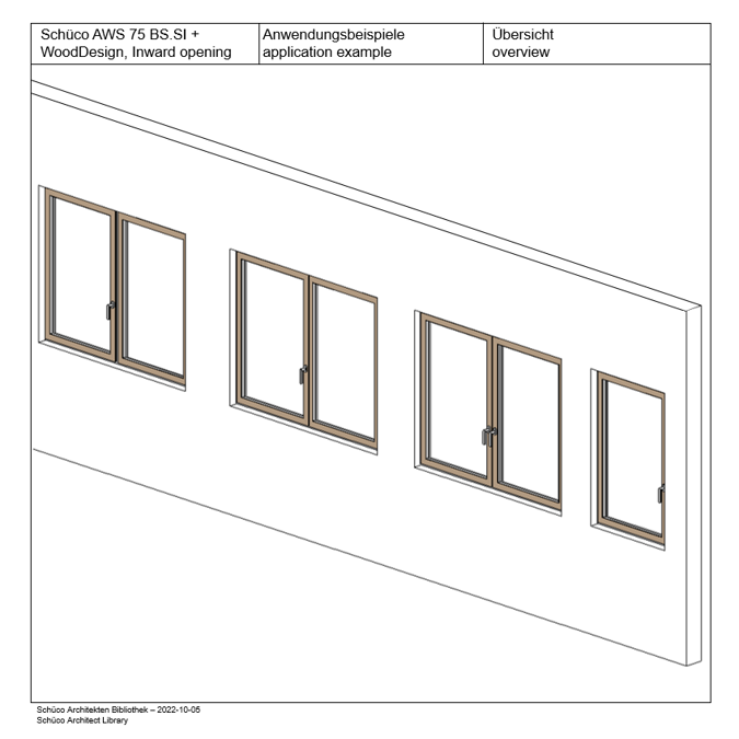 Window AWS 75 BS.SI+WoodDesign, Inward opening