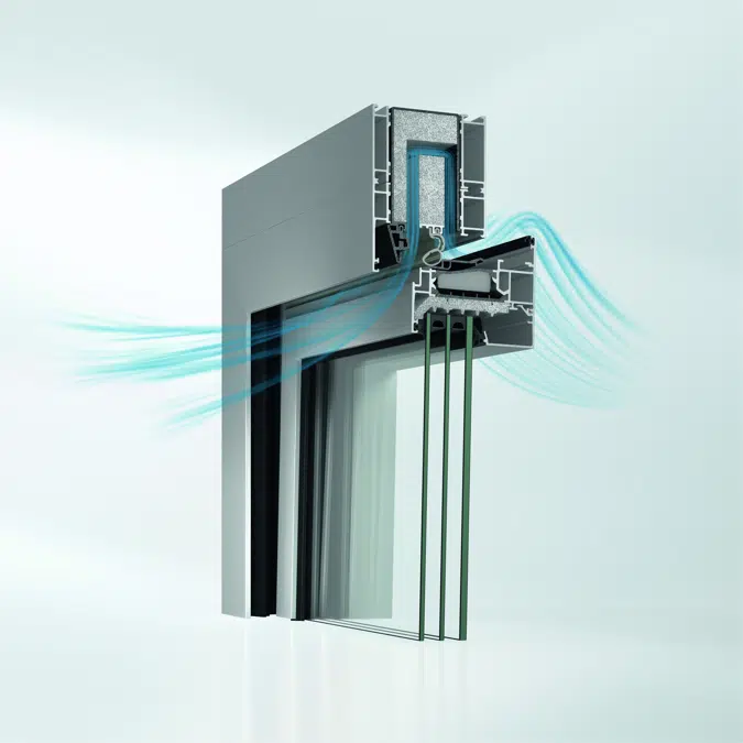 Acoustic Window AWS 90 AC.SI, Inward opening