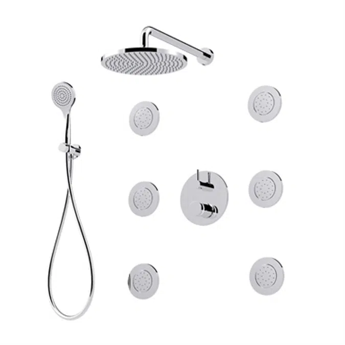 MyRing - 3 outlets built-in single-lever shower mixer