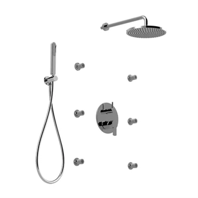 Surf - 3 outlets built-in single-lever shower mixer