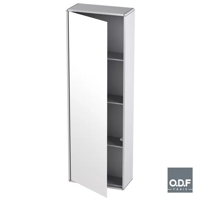 High mirror cabinet with 1 door 120 x 40cm