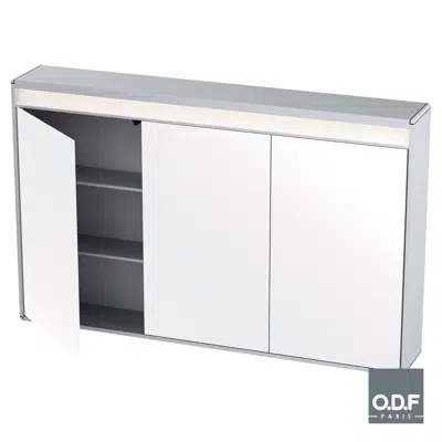 Image pour Armoire 3 portes avec éclairage LED 120 x 75cm