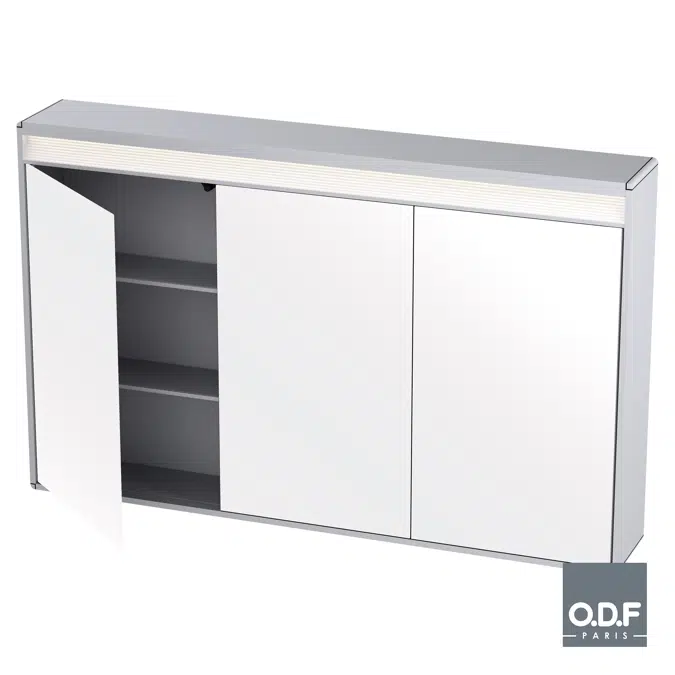 Cabinet with 3 doors and LED light 120 x 75cm