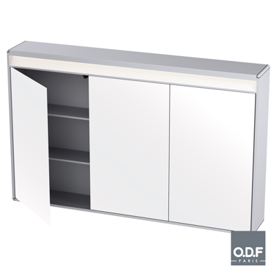 Image for Cabinet with 3 doors and LED light 120 x 75cm
