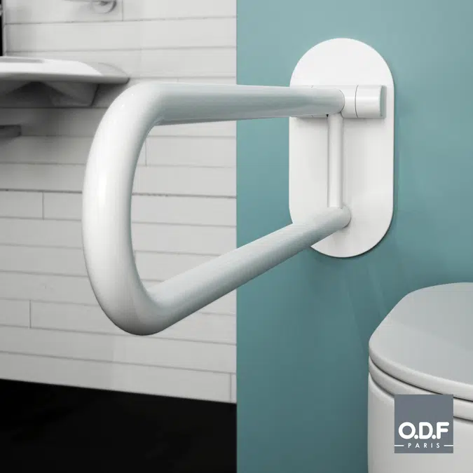 Folding grab bar Ø32mm - 70cm White Serenity