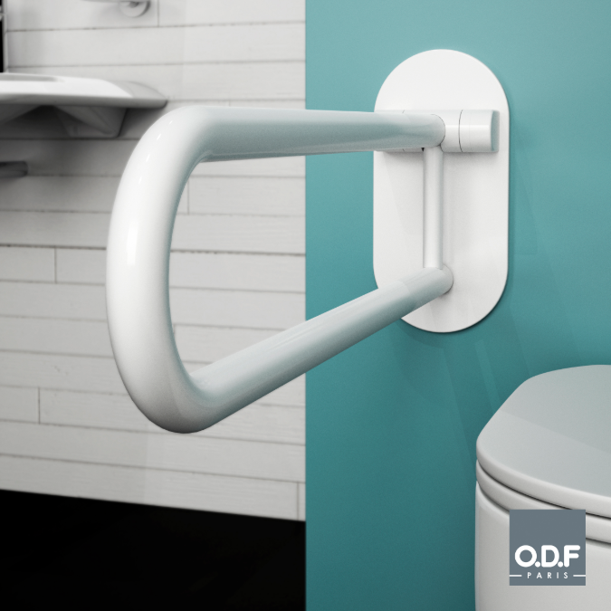 BIM objects - Free download! Folding grab bar Ø32mm - 70cm White ...
