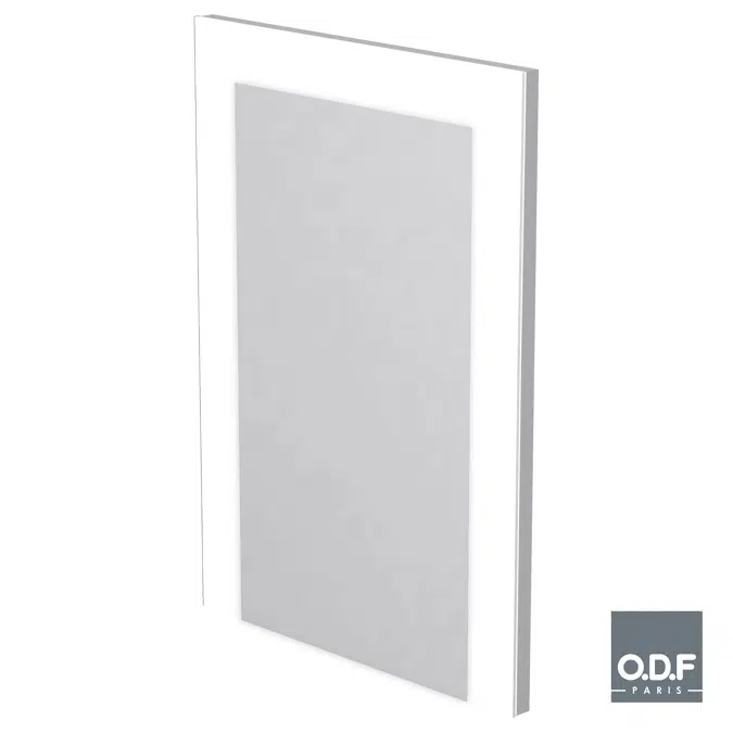 Miroir LED rétro éclairé dépoli en Π et antibuée 70 x 90cm