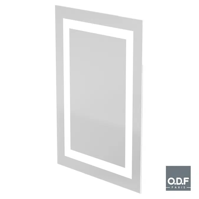 Miroir LED rétro éclairé dépoli rectangulaire et antibuée 60 x 85cm