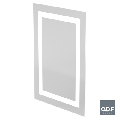 Image for Mirror with integrated rectangular LED light band and defogger 60 x 85cm