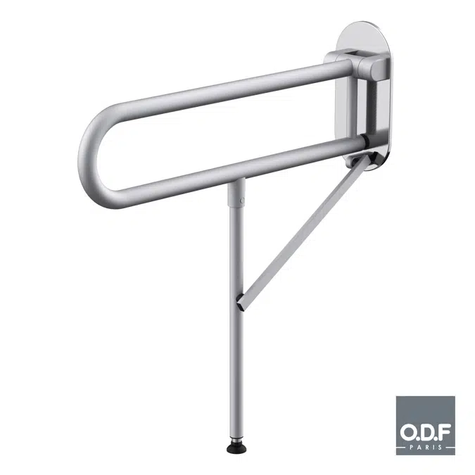 Barre de maintien escamotable avec pied Ø32mm - 70cm White Techni-Safe