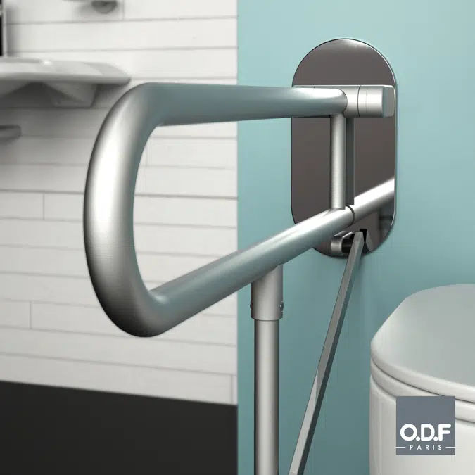 Folding grab bar with support Ø32mm - 70cm Velvet Serenity