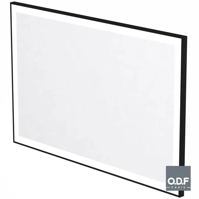 Mirror with frame and rectangular LED light band and defogger 140 x 90cm