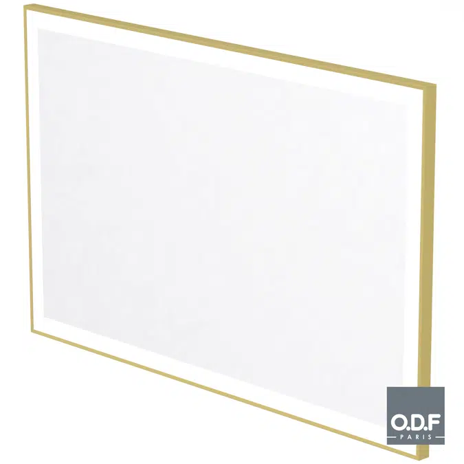 Mirror with frame and rectangular LED light band and defogger 140 x 90cm