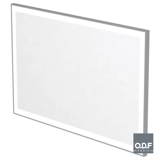 Mirror with frame and rectangular LED light band and defogger 140 x 90cm