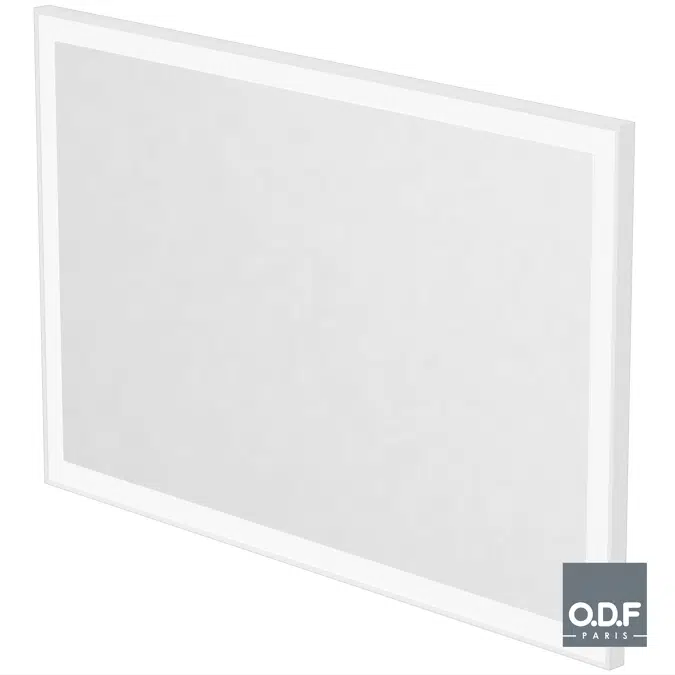 Mirror with frame and rectangular LED light band and defogger 140 x 90cm