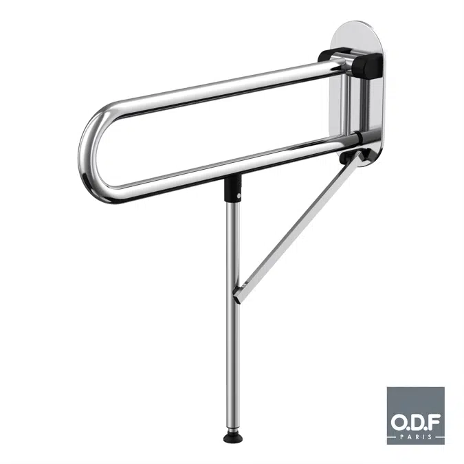 Folding grab bar with support Ø32mm - 70cm Serenity