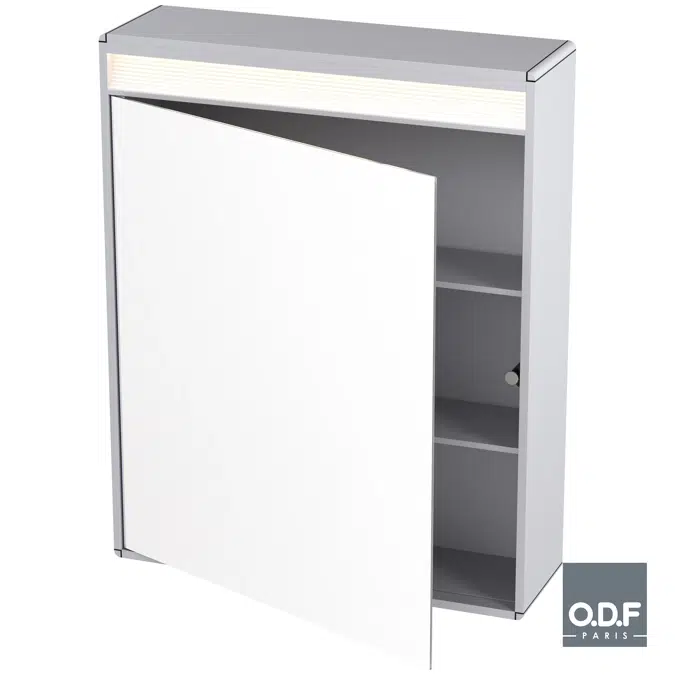 Cabinet with 1 door and LED light 60 x 75cm