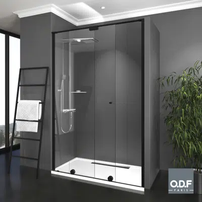 Immagine per Shower screen 1 fixed + 1 sliding panel + upper rod Azur