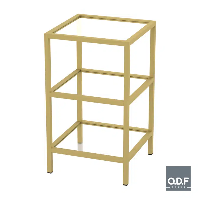 Mobile side-table 3 shelves Nautic