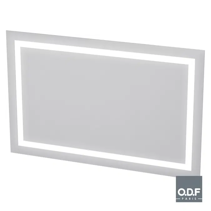 Miroir LED rétro éclairé dépoli rectangulaire et antibuée 140 x 90cm