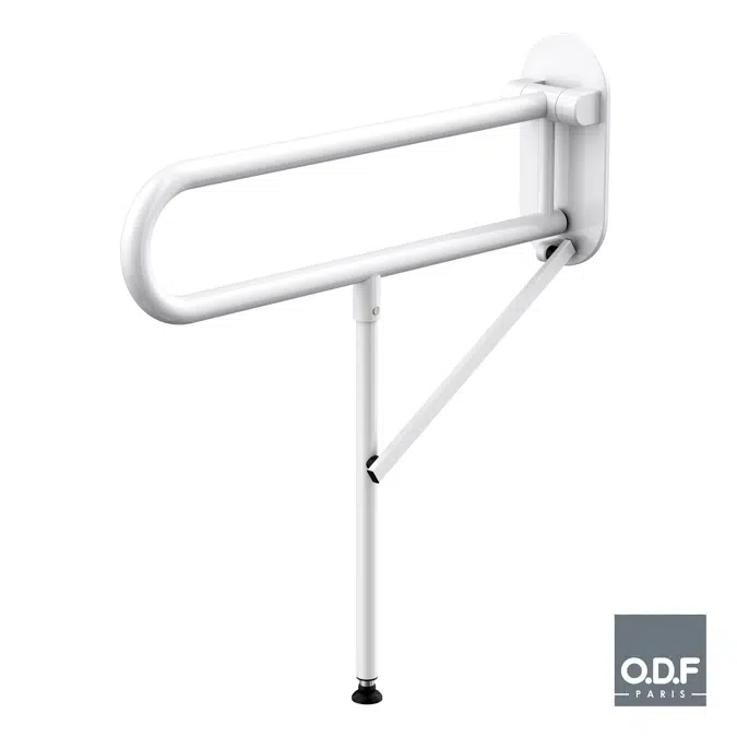 Stützklappgriff mit Fuss Ø32mm - 70cm White Serenity