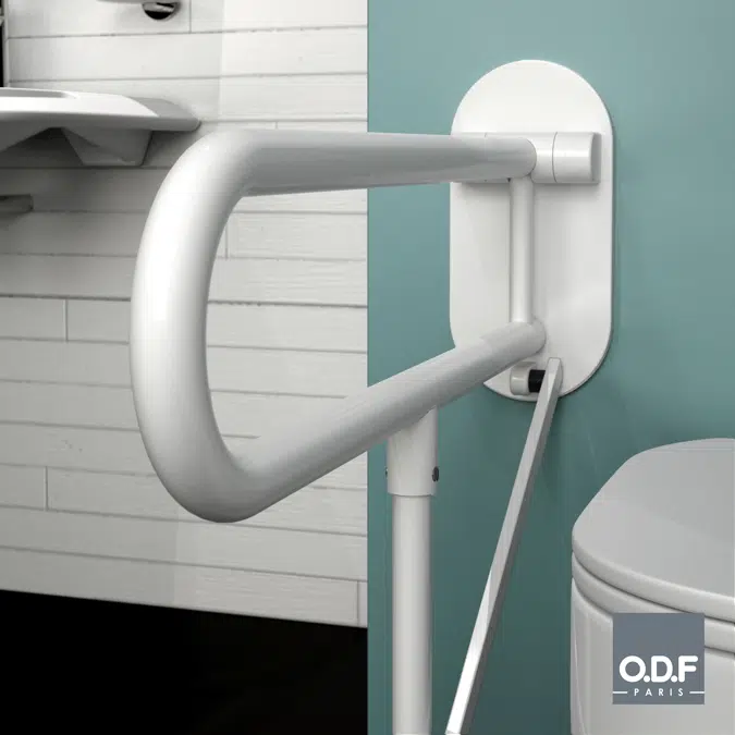 Stützklappgriff mit Fuss Ø32mm - 70cm White Serenity