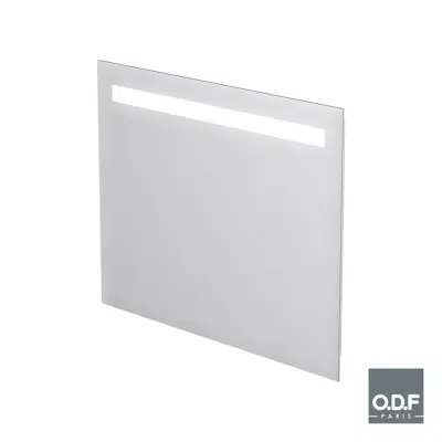 Image for Mirror with integrated horizontal LED light band and defogger 90 x 70cm