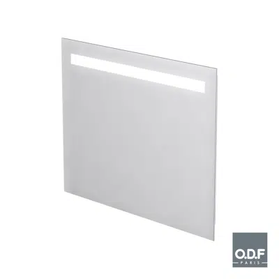 afbeelding voor Mirror with integrated horizontal LED light band and defogger 90 x 70cm