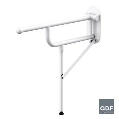 kuva kohteelle Folding grab bar with support Ø32mm - 70cm White Techni-Safe