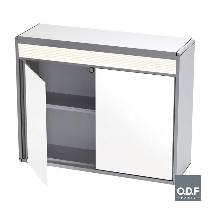 Cabinet with 2 doors and LED light 60 x 47cm