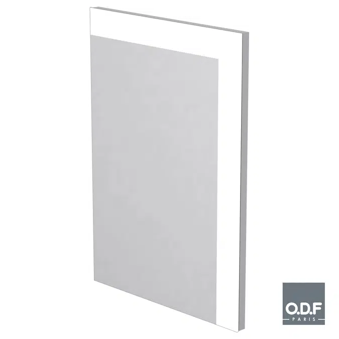 Miroir LED rétro éclairé dépoli en L droite et antibuée 70 x 90cm