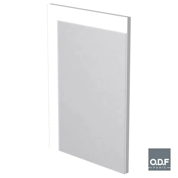 Miroir LED rétro éclairé dépoli en L gauche et antibuée 70 x 90cm