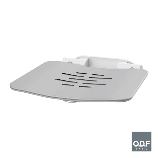 Wall mounted folding shower seat