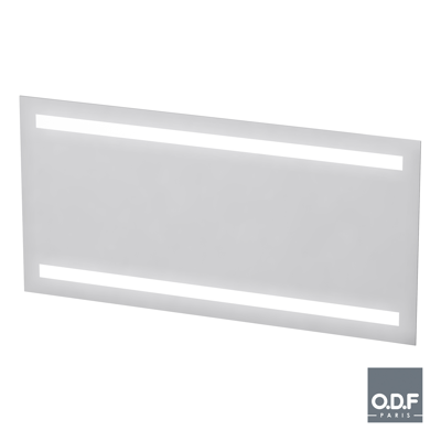 Image for Mirror with 2 integrated horizontal LED light bands and defogger 140 x 70cm