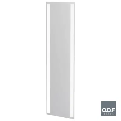 imagem para Mirror with 2 vertically integrated LED light bands and defogger 65 x 198cm