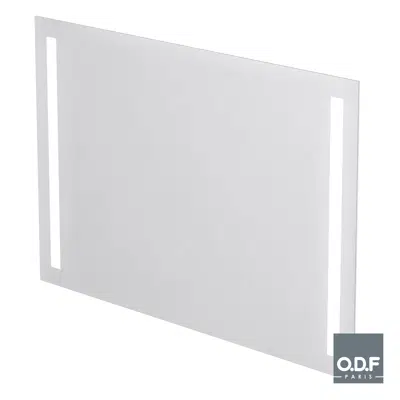 imagem para Mirror with 2 vertically integrated LED light bands and defogger 140 x 90cm