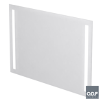 mirror with 2 vertically integrated led light bands and defogger 140 x 90cm