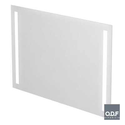 afbeelding voor Mirror with 2 vertically integrated LED light bands and defogger 140 x 90cm