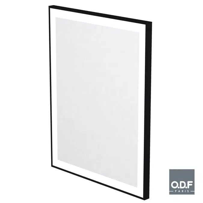 Mirror with frame and rectangular LED light band and defogger 70 x 90cm