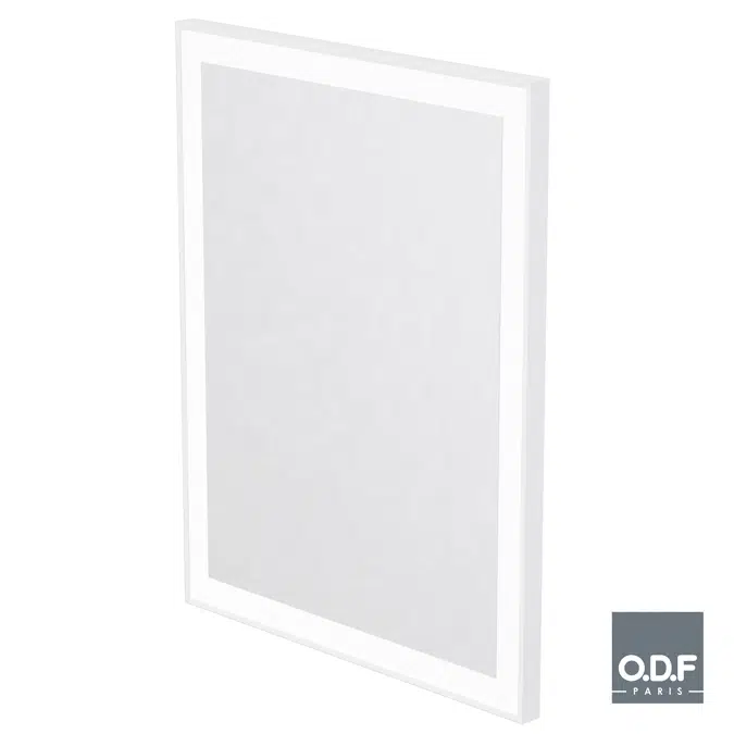 Mirror with frame and rectangular LED light band and defogger 70 x 90cm