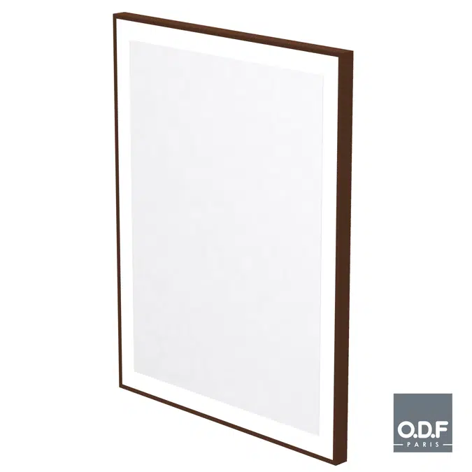 Miroir LED rétro éclairé encadré dépoli rectangulaire et antibuée 70 x 90cm