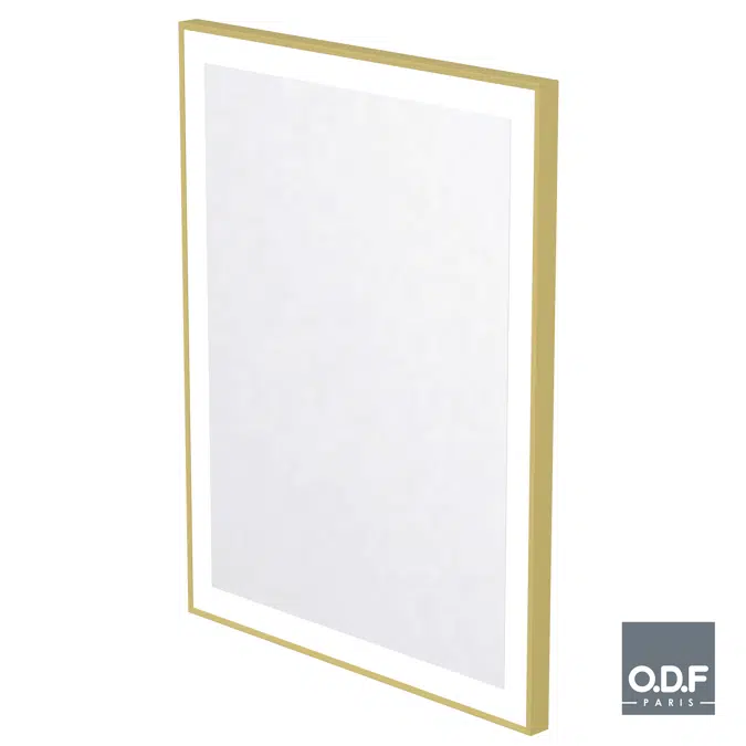 Mirror with frame and rectangular LED light band and defogger 70 x 90cm